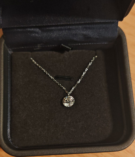 Weissgold halskette mit - ,