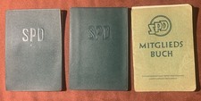 3 SPD Mitgliedsbücher ab 1947