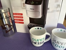 Kaffee Pad Automat KM 44.07 von Petra Set mit Pad-Dose und zwei passenden Tassen