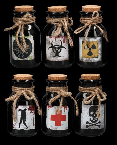 Halloween dekoflaschen set - set,