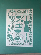 6 Schablonen Alphabet, Handarbeit Stencil Stencilling Set, Buchstaben,  Zahlen 