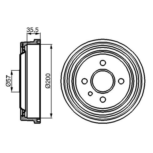 Bremstrommel bosch 986 - 0, 477