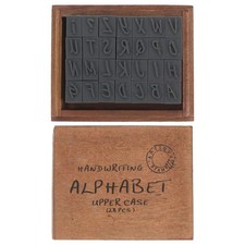 Holz-alphabet-zahlenstempel
