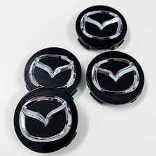 4X 56mm Auto Nabendeckel Felgendeckel Nabenkappen Für MAZDA CX-5 CX-7 Schwarz