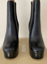 Leder High Heels Stiefelette