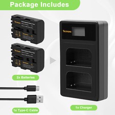 2x 2,5Ah NP-FM500H Akkus für