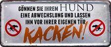 Blechschilder Spruch Hund