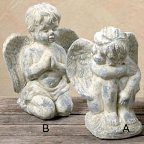 Engel dekofigur antik weiß - antik,