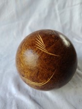 Deko Kugel Holzoptik mit Gravur