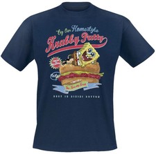 SpongeBob Schwammkopf T-Shirt Herren Homestyle Krabby Patty navy