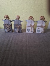 Weihnachts-Deko Engel aus Holz und Blech Deko-Engel, 4 Stück Zus. 8 €