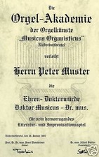 Ehren doktorwürde orgel - ehren,
