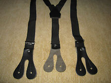 1 Stück Moderne Hosenträger mit Knopflöchern  Farbe: Schwarz      (KLHTrä 1)  