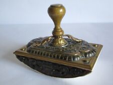 JUGENDSTIL  ANTIKE TINTENWIEGE LÖSCHWIEGE LÖSCHWIPPE MESSING um 1900