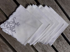 6 traumhafte Leinen Servietten Tafelservietten Richelieu Handarbeit