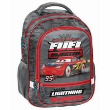 KINDERRUCKSACK SCHULRANZEN JUNGS RUCKSACK SCHULE 43 x 31 x 13 CM CARS GRAU ROT