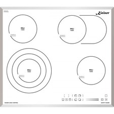 Glaskeramik Kochfeld 60 cm  Kaiser KCT 6715 F W Autark  Elektro Herd Weißglas