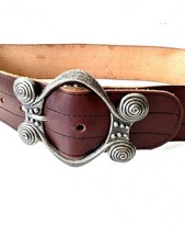 Ledergürtel mit silberner