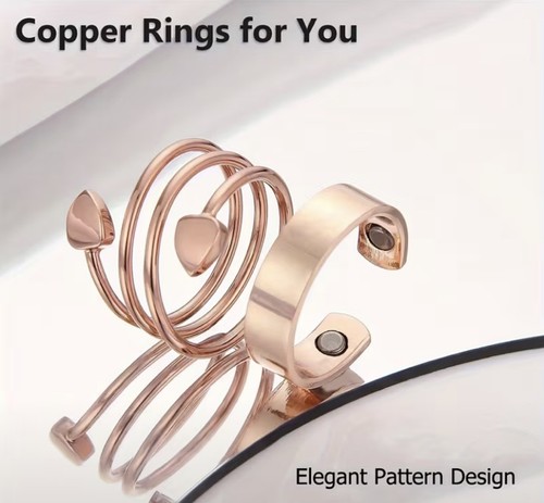 2er set kupfer ring - 99,9%,