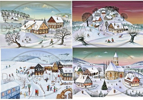 Gemalter kunst adventskalender - gemalter,