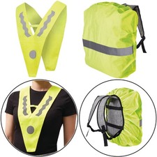 Kinder Sicherheitskragen u Regenschutz Rucksack Schulranzen Reflektor Regenhülle