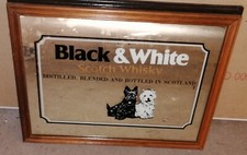 Vintage Werbespiegel BLACK &