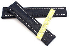 22mm /20 echt ALLIGATOR RIOS Germany Band für Breitling Faltschließe Dark Blue