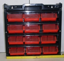 Schäfer Transportbox,Kleinteileregal für 12 Sichtlagerkästen.L92xB100xH51mm