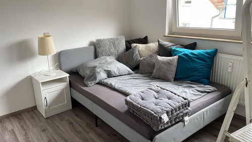Bett 140x200 grau - bett, cm