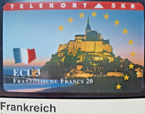 Telefonkarte ecu frankreich - ecu,