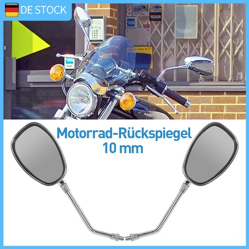 Paar motorrad spiegel chrom - in,