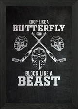 Hockey goalie gerahmtes - hockey,