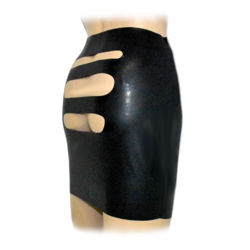 Latex damen rock - kurz, frei