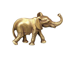 Metall Elefant Figur – Antik Gold – 51 × 31 mm – Deko Miniatur Sammlerstück