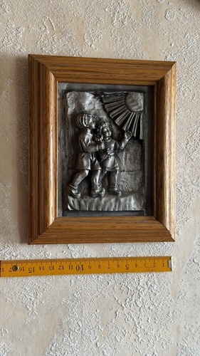 Zinnrelief gerahmt die 4 - zinnrelief, gerahmt-die