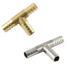 T-Y-Kreuz-Schlauchverbinder Messing Edelstahl Verteiler Druckluft Wasser Öl