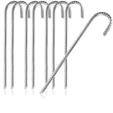 8x XL Bodenanker aus massivem Stahl - extrem stabile Erdanker für Zelte -30 cm