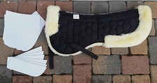 HKM Korrektur Lammfell Pad Sattelkissen mit 4 Einschubtaschen und 12 Pads