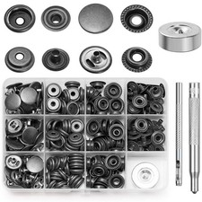 260x Druckknopf Edelstahl Set