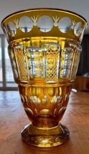 Originales Biedermeier Glas Überfangglas Vase 1830/1840