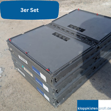 Klappbox "Marie" 3er-Set Profiqualität mit Deckel | Euromaß Klappkiste 60x40x34