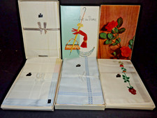 26 Taschentücher Damen VINTAGE pastellfarben OVP Baumwolle handgezogener Hohlsau