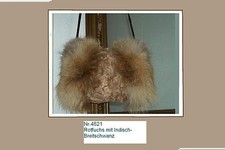 Lagerauflösung ,Pelzmuff , Handwärmer aus Indisch-Lamm mit Rotfuchs,