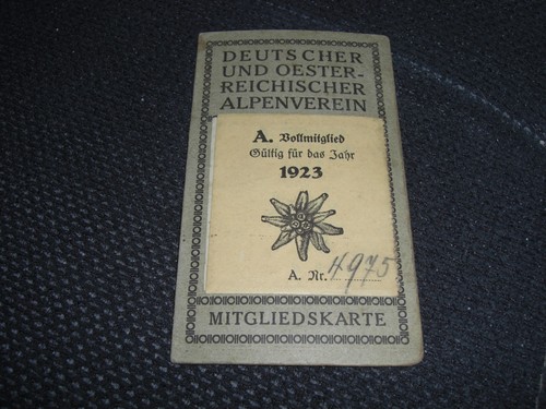 Alte mitgliedskarte des - alte,