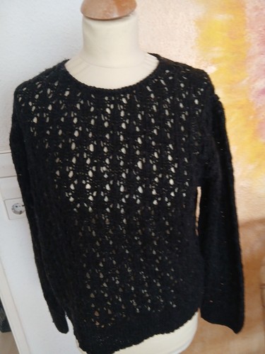 Damenpulli mit lochmuster - mit,