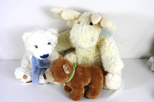 3 Stofftiere Kuscheltiere TCM Paket 1 Eisbär , 1 Elch und 1 Bär top *