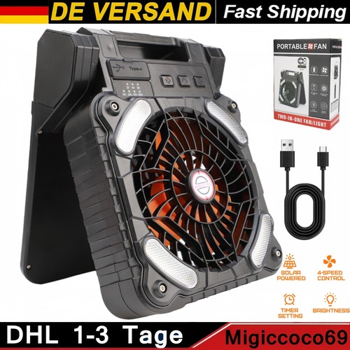 Solar camping ventilator mit - solar,