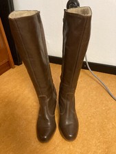 Vintage ca. 70er Jahre Leder Stiefel Gr.4 braun warm gefüttert