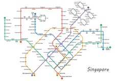 U-Bahn-Karte von Singapur