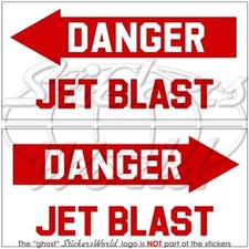 DANGER JET BLAST Flugzeug